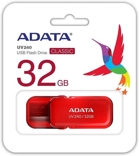 Флеш Диск A-Data 32Gb UV240 AUV240-32G-RRD USB2.0 красный фото 3