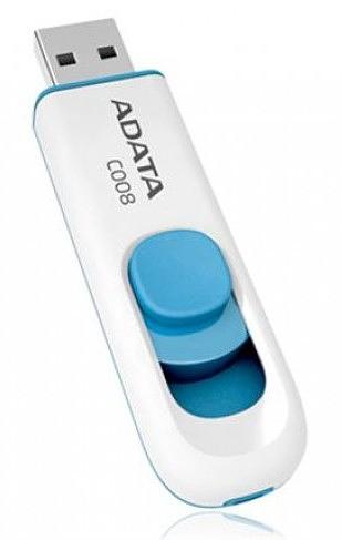 Флеш Диск A-Data 64Gb Classic AC008 AC008-64G-RWE USB2.0 синий/белый фото 1