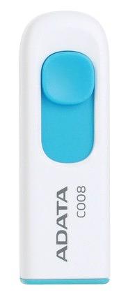 Флеш Диск A-Data 32Gb Classic C008 AC008-32G-RWE USB2.0 белый/синий фото 2