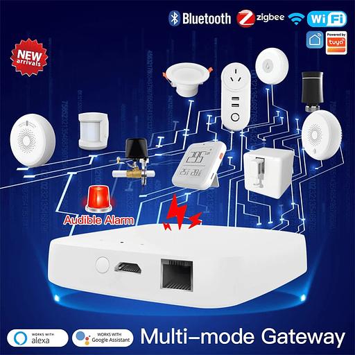 Bluetooth Шлюз MOES Multi-mode Gateway MHUB, LAN & Wi-Fi 2.4GHz, Wi-Fi 2.4GHz & ZigBee & BLE & Mesh, USB, белый фото 1