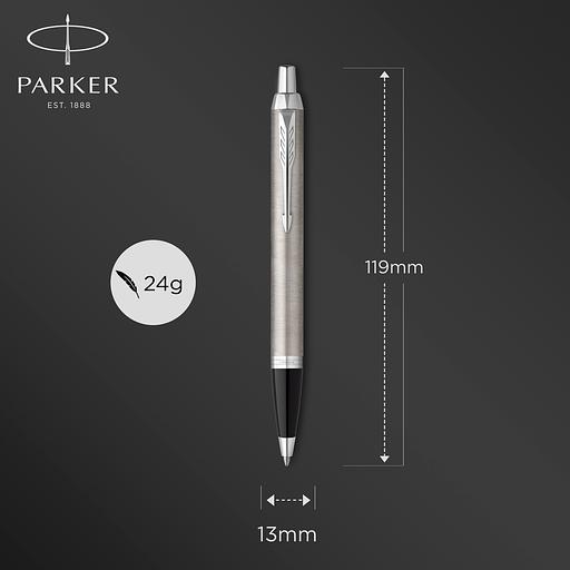 Ручка шариков. Parker IM Essential K319 (CW2143631) Brushed Metal CT M син. черн. подар.кор. фото 4