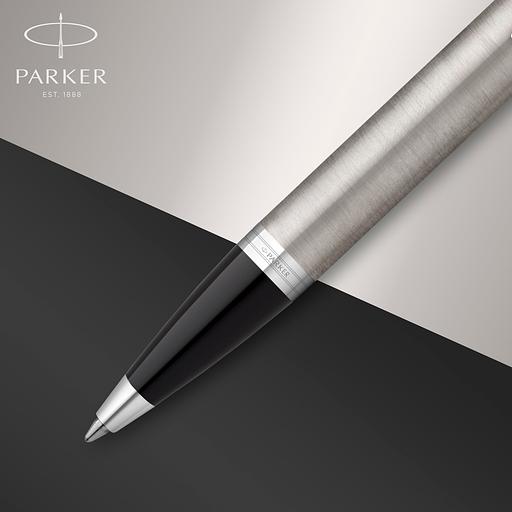 Ручка шариков. Parker IM Essential K319 (CW2143631) Brushed Metal CT M син. черн. подар.кор. фото 5