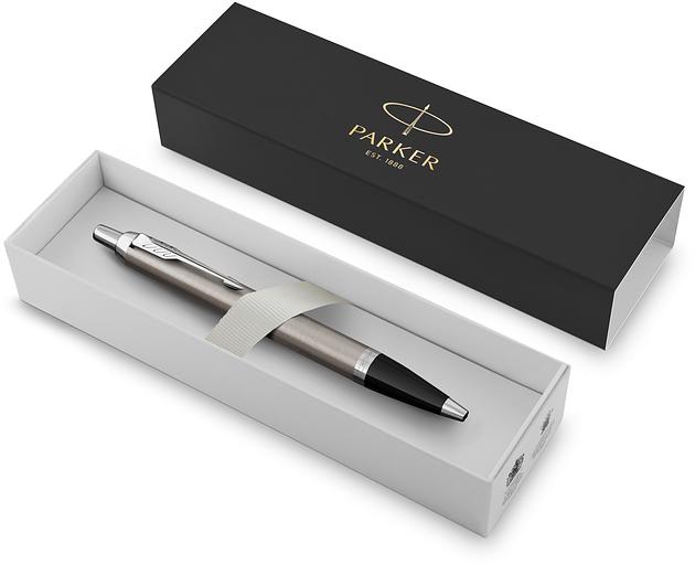 Ручка шариков. Parker IM Essential K319 (CW2143631) Brushed Metal CT M син. черн. подар.кор. фото 6
