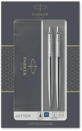 Набор ручек Parker Jotter Core KB61 (CW2093256) Stainless Steel CT подар.кор. ручка шариковая/карандаш механический 0.5 фото 1