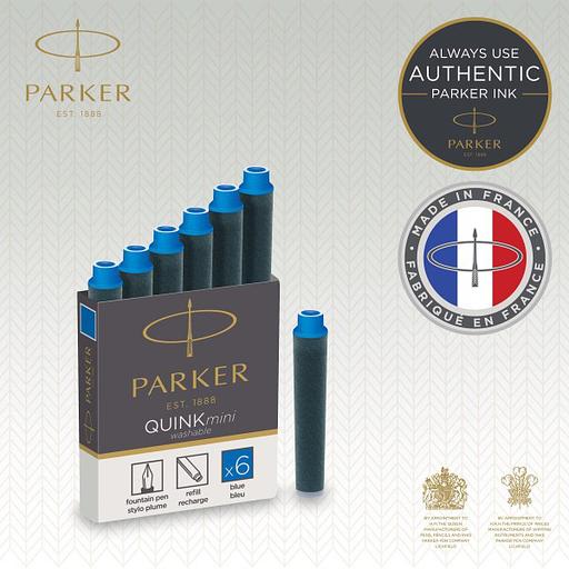 Картридж Parker Quink Z17 Mini (CW1950409) синие чернила для ручек перьевых (6шт) фото 2