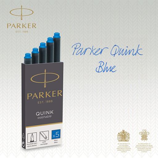 Картридж Parker Quink Z11 (CW1950383) синие чернила смывающиеся для ручек перьевых (5шт) фото 4