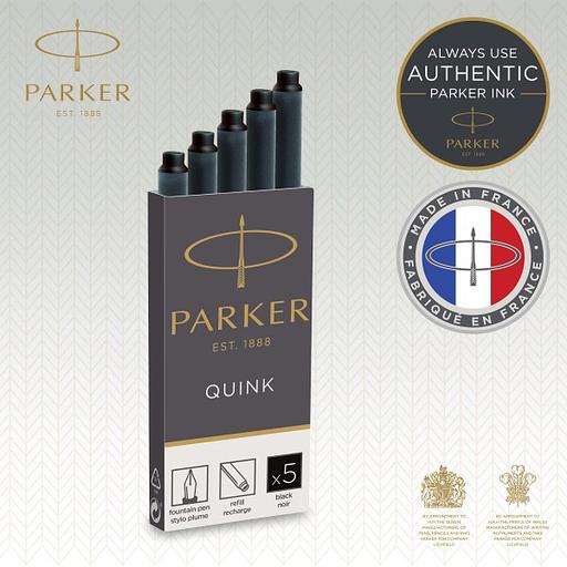 Картридж Parker Quink Z11 (CW1950382) черные чернила для ручек перьевых (5шт) фото 2