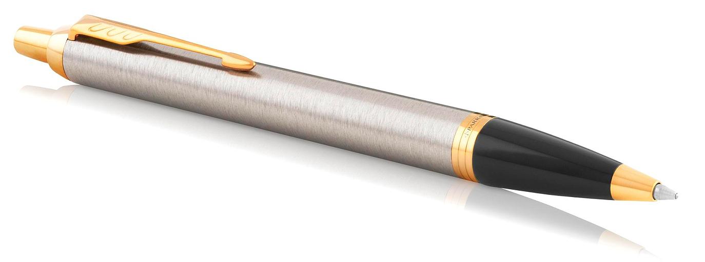 Ручка шариков. Parker IM Core K321 (CW1931670) Brushed Metal GT M син. черн. подар.кор. фото 3