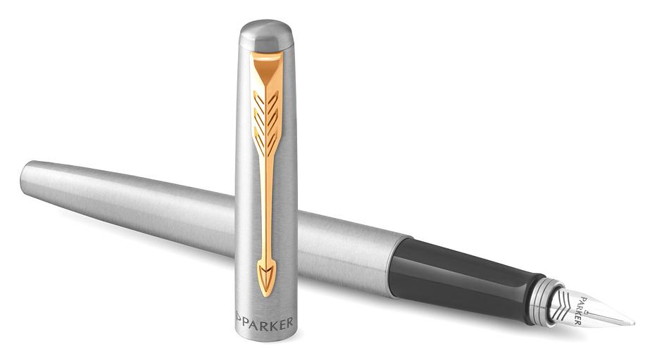 Ручка перьев. Parker Jotter Core F691 (CW2030948) Stainless Steel GT M сталь нержавеющая кор.карт. фото 3