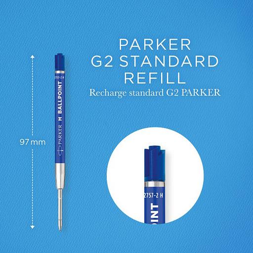 Стержень шариковый Parker QuinkFlow Basic Z09 (CW2166544) M 0.7мм синие чернила блистер (2шт) фото 3