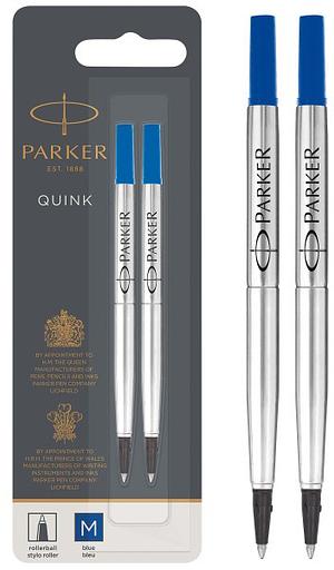 Стержень роллер Parker Quink RB Z01 (CW1950327) M 0.7мм синие чернила блистер (2шт) фото 1