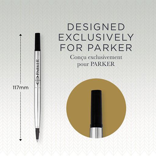 Стержень роллер Parker Quink RB Z01 (CW1950323) M черные чернила блистер (1шт) фото 3