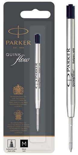 Стержень шариковый Parker QuinkFlow Z08 (CW1950369) M 1мм черные чернила блистер фото 1
