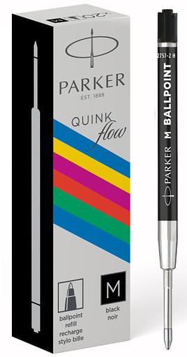 Стержень шариковый Parker QuinkFlow Basic Z09 (CW2168602) M 0.7мм черные чернила без упак. фото 1