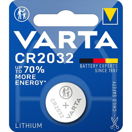 Батарейка Varta ELECTRONICS CR2032 BL1 Lithium 3V (6032) (1/10/100) Varta PRIMARY LITHIUM CR2032 (06032101401) фото 1