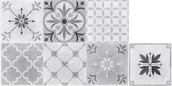 Керамогранит CERSANIT Motley 298x298 пэчворк цветы серый микс 14492 (MO4A095) цена за м2 фото 1