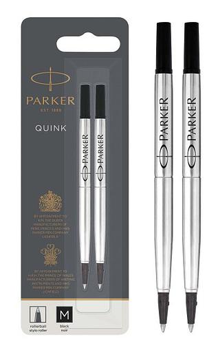 Стержень роллер Parker Quink RB Z01 (CW1950325) M 0.7мм черные чернила блистер (2шт) фото 1