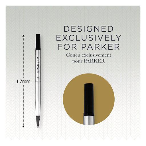 Стержень роллер Parker Quink RB Z01 (CW1950325) M 0.7мм черные чернила блистер (2шт) фото 3