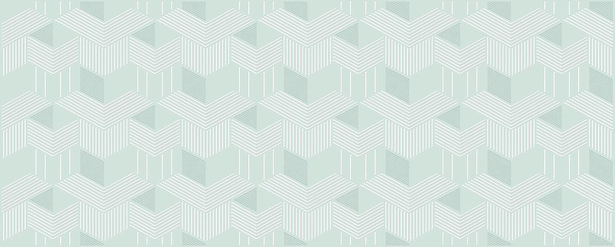 Плитка керамическая AZORI Lounge mint 505x201 декор geometria фото 1