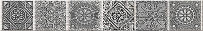 Плитка керамическая AZORI Grazia Grey 405x62 бордюр Nefertiti фото 1
