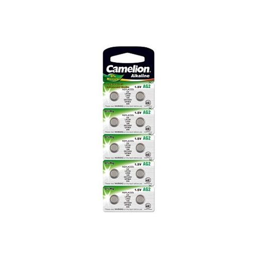 Camelion G 2 BL-10 Mercury Free (AG2-BP10(0%Hg), 396A/LR726/196 батарейка для часов) (10 шт. в уп-ке) фото 1