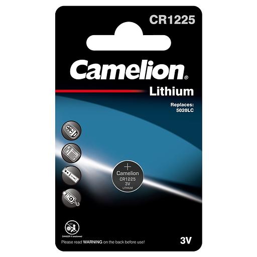 Camelion CR1225 BL-1 (CR1225-BP1, батарейка литиевая,3V) фото 1