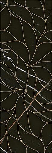 Плитка керамическая ELETTO Black & Gold 700x242 декор Struttura ректификат фото 1