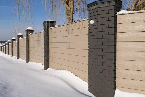 Заборы из фиброцементного сайдинга фото 1