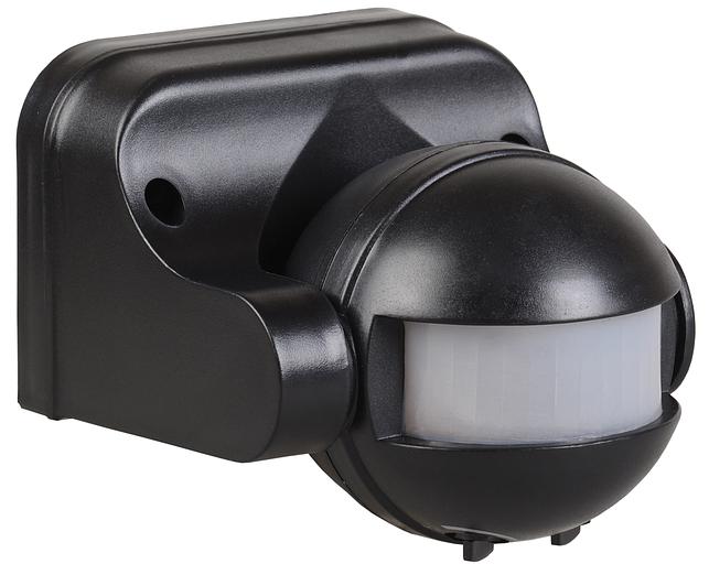 Iek LDD10-009-1100-002 Датчик движения ДД 009 черный, макс. нагрузка 1100Вт, угол обзора 180град., дальность 12м, IP44, ИЭК фото 1