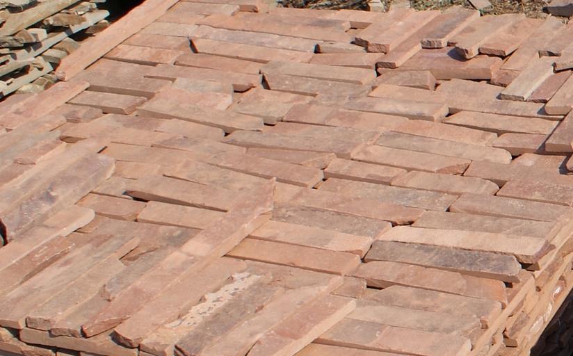 Плитка песчаник пиленный с 2-х сторон Терракот красный /м2 (30 мм) фото 1