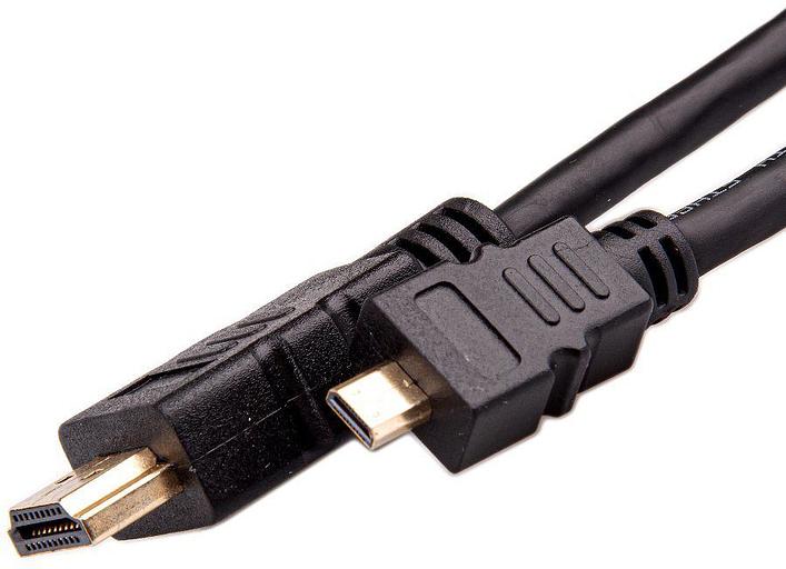 Кабель HDMI-19M --- MicroHDMI-19M ver 2.0+3D/Ethernet,1m Telecom VCOM Telecom HDMI (m) - micro-HDMI (m) 1м (TCG206-1M) фото 1