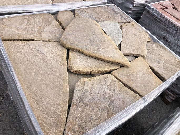 Песчаник галтованный Ручейник Ясень /м2 (40 мм) фото 1