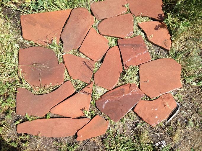 Песчаник галтованный Ручейник ТЕРРАКОТ красный /м2 (30 мм) фото 1