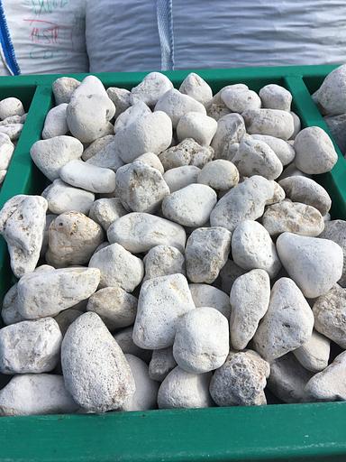 Галька декоративный щебень галтованный Бежевый /тн (100-150 мм) фото 1