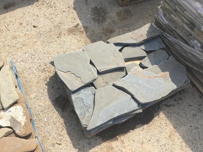 Песчаник галтованный ручейник Синий /м2 (40 мм) фото 1