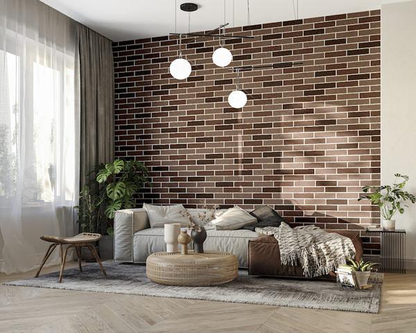 Декоративное покрытие АМК кирпич №300 микс коричневый ОПТ фото 4