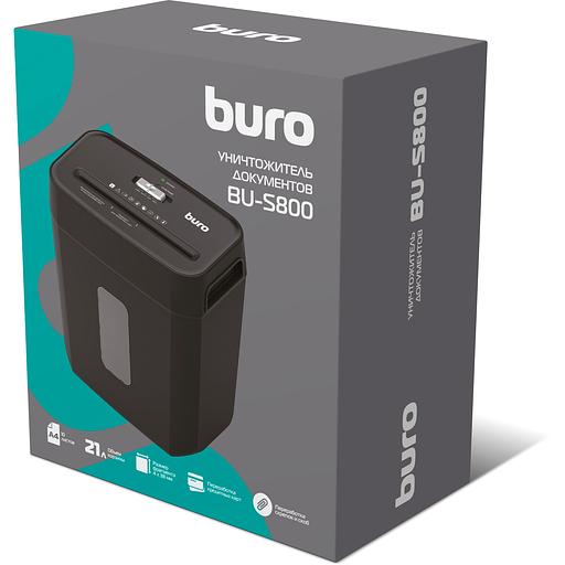 Шредер Buro Office BU-S800 (секр.P-4) фрагменты 10лист. 21лтр. пл.карты фото 2