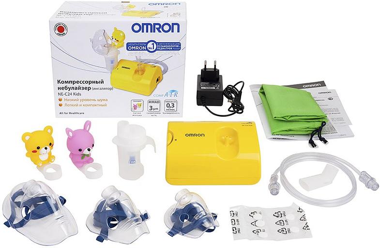 Ингалятор Omron NE-C24 Kids (NE-C801S-KDRU) компрессорный стационарный желтый фото 8