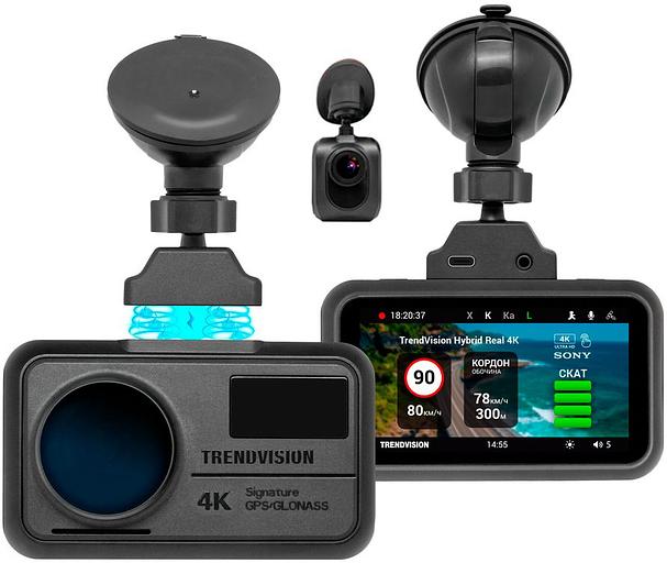 Видеорегистратор с радар-детектором TrendVision Hybrid Signature Real 4K 2CH GPS ГЛОНАСС фото 1