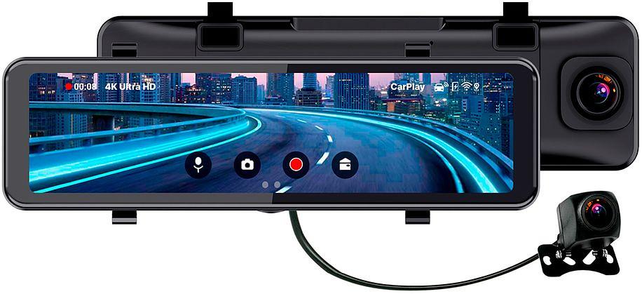 Видеорегистратор TrendVision CarPlay Mirror черный 2Mpix 2160x3840 2160p 150гр. MSTAR 8826 фото 1