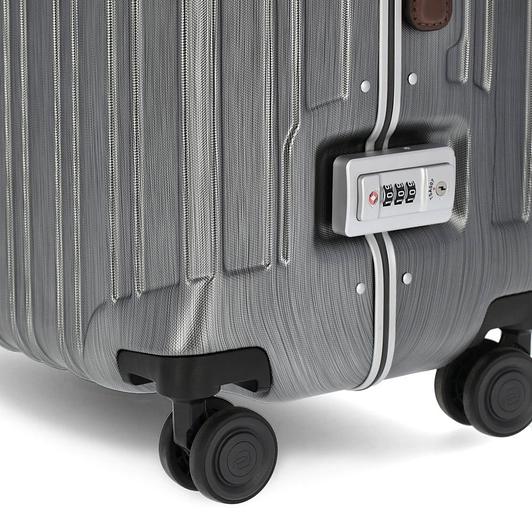Чемодан Piquadro PQ LM (BV4427PQLM/NCU) 46x68x26.5см 69л. 4.68кг. поликарбонат/натур.кожа темно-серый фото 6