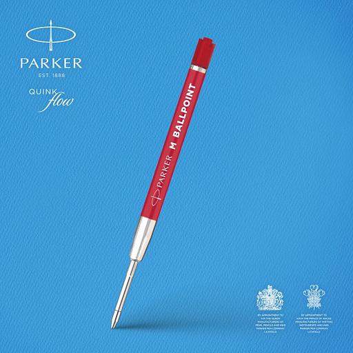 Стержень шариковый Parker QuinkFlow Basic Z09 (CW2166545) M 1мм красные чернила блистер (2шт) фото 2