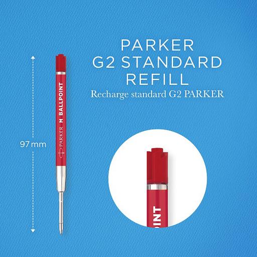Стержень шариковый Parker QuinkFlow Basic Z09 (CW2166545) M 1мм красные чернила блистер (2шт) фото 3