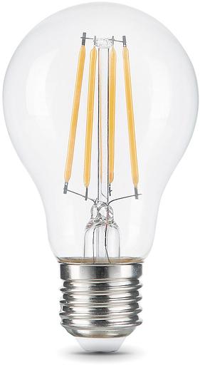 Лампа светодиодная Gauss Filament 102902212 12Вт цок.:E27 груша 185B 4100K св.свеч.бел.нейт. грушевидная (упак.:1шт) фото 2