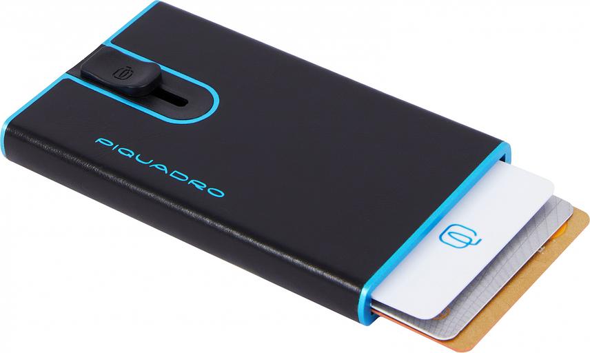 Чехол для кредитных карт Piquadro Blue Square PP4825B2BLR/N черный натур.кожа фото 1