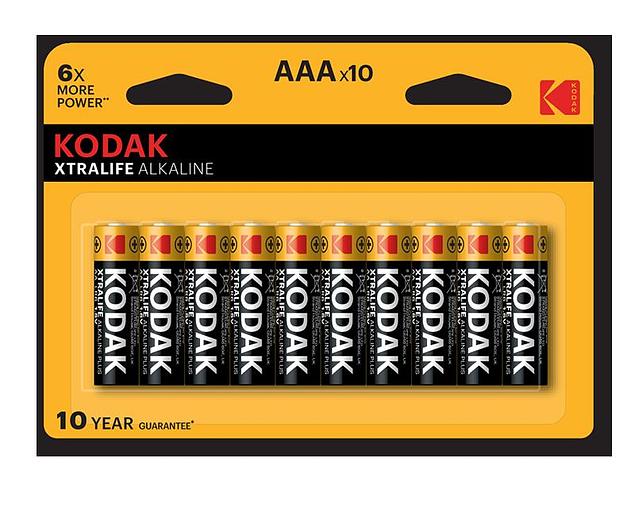 Батарейка LR03-8+2BL XTRALIFE Alkaline [K3A-8+2] (120/480/38400) KODAK Б0014331 фото 1