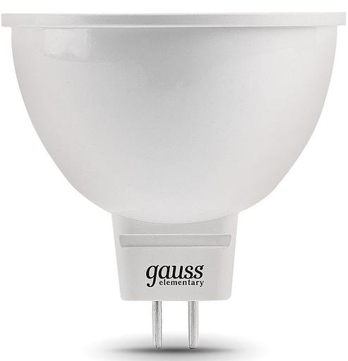 Лампа светодиодная LED 5.5 Вт 470 лм 6500К AC180-240В GU5.3 софит MR16 холодная Elementary Gauss Gauss 13536 фото 2