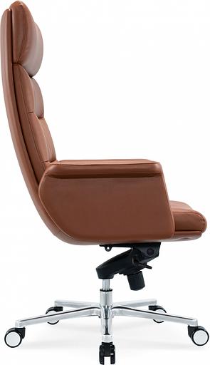 Кресло руководителя Cactus CS-LBR-CARACAS кожа крестов. алюминий фото 3