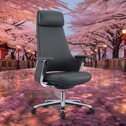 Кресло руководителя Cactus CS-LBK-KYOTO кожа крестов. алюминий фото 6
