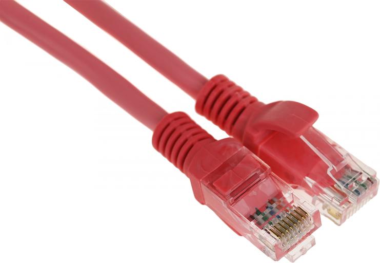 Патч-корд PP12-0.25M/RO 1000G UTP 4 пары cat5E CCA molded 0.25м розовый RJ-45 (m)-RJ-45 (m) фото 1